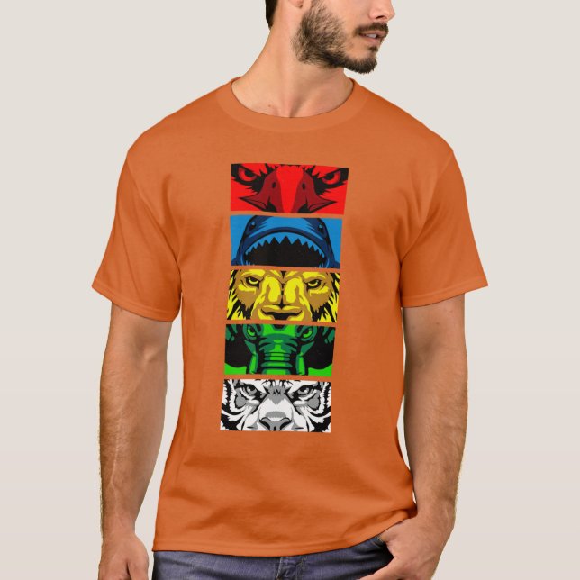 T-shirt Famille Zyuoh Animals (Devant)