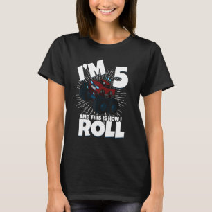 T-shirt Familles Frères Monster Trucks Anniversaire Je Sui