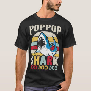 T-shirt FAMILY 365 Fathers Day Funny Poppop Shark Grandpa