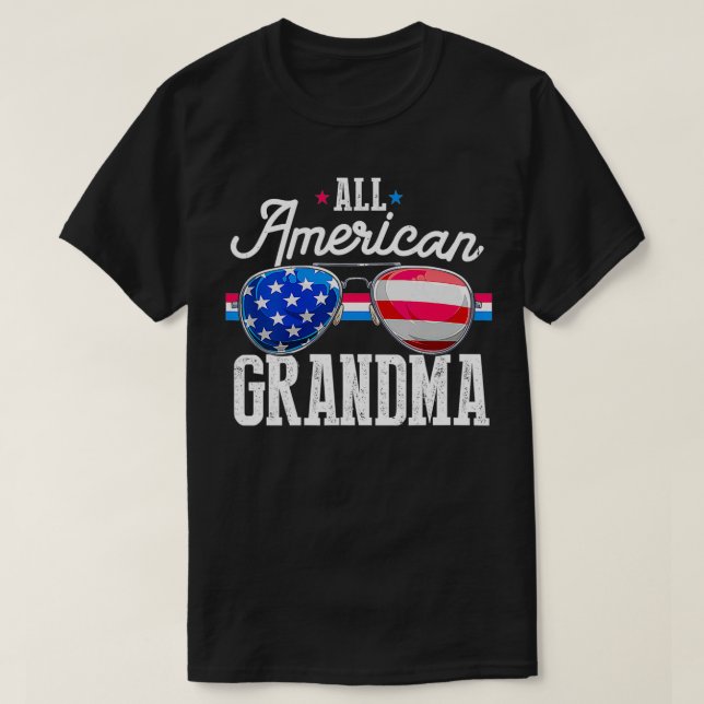 T-shirt Family 4th Of July s Matching Grandma American Fla (Design devant)