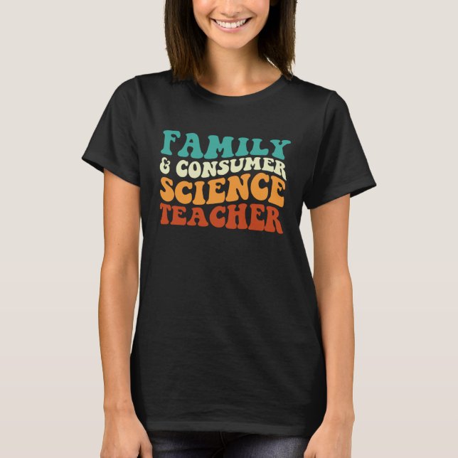 T-shirt Family And Consumer Science Teacher Retro Groovy F (Devant)