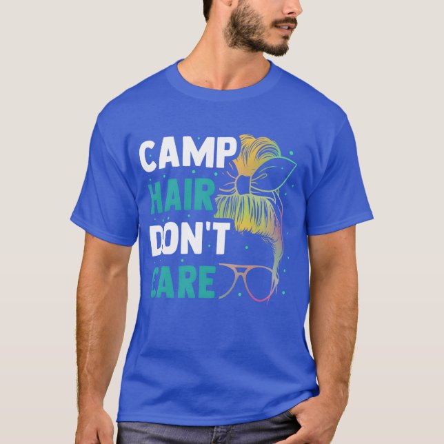 T-shirt Family Camping Camp Hair Camper friend (Devant)