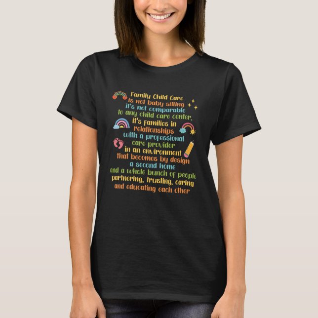 T-shirt Family Childcare Professional Care Provider Teache (Devant)