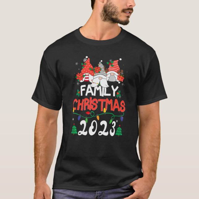 T-shirt Family Christmas 2023 Matching  Squad Santa Elf    (Devant)