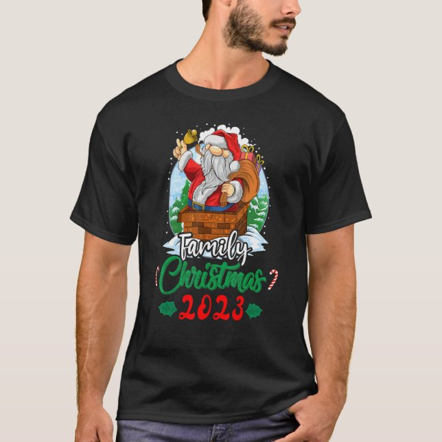 T-shirt Family Christmas 2023 Matching  Squad Santa Elf  1 (Devant)