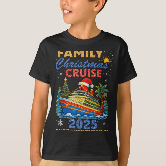 T-shirt Family Christmas Cruise 2025 Matching Family Cruis (Devant)