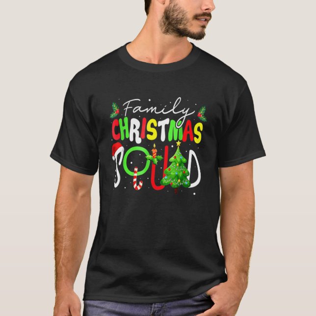 T-shirt Family Christmas Squad Team Santa Xmas Pajama Men  (Devant)