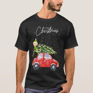 T-shirt Family Christmas Vintage Truck Personalized 