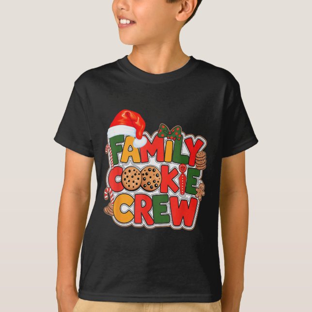 T-shirt Family Cookie Crew Eating Christmas Gingerbread Te (Devant)