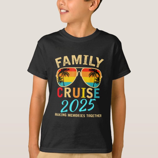 T-shirt Family Cruise 2025 Beach Matching Summer Vacation  (Devant)