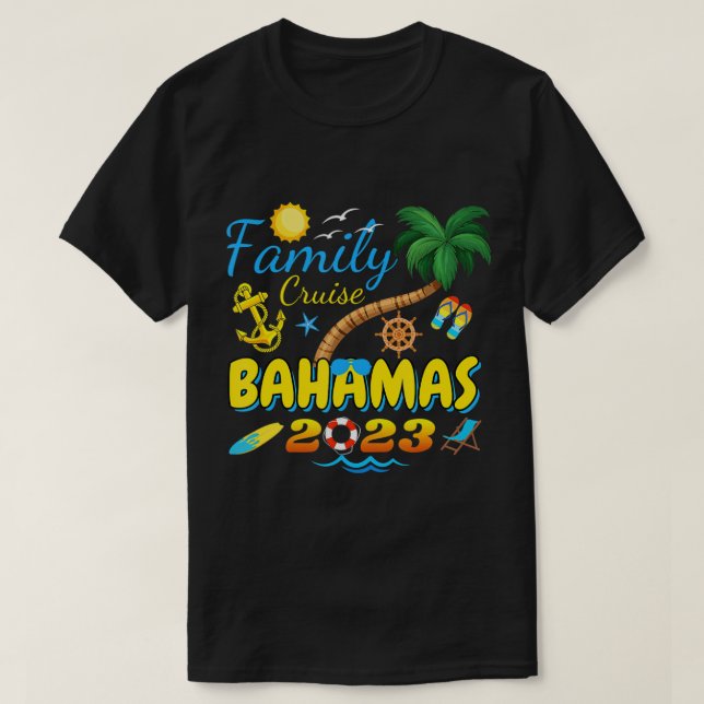 T-shirt Family Cruise Bahamas 2023 Groupe de jumelage Été  (Design devant)