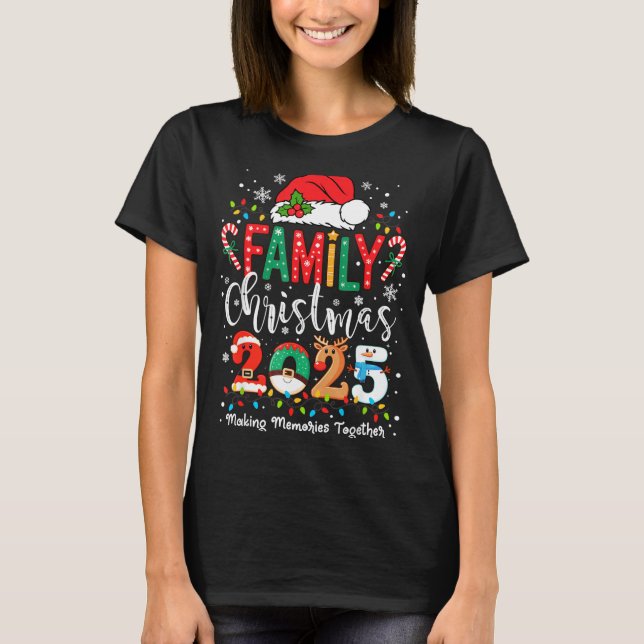 T-shirt Family Funny Christmas Matching 2025 Santa Tee Paj (Devant)