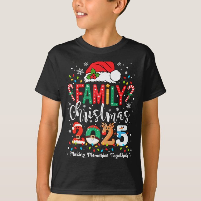 T-shirt Family Funny Christmas Matching 2025 Santa Tee Paj (Devant)