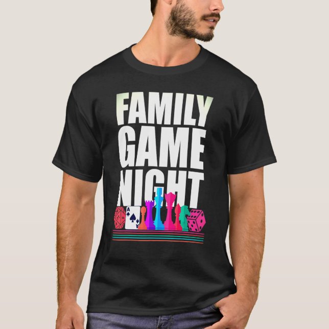 T-shirt Family Game Night Board Addict de jeu (Devant)