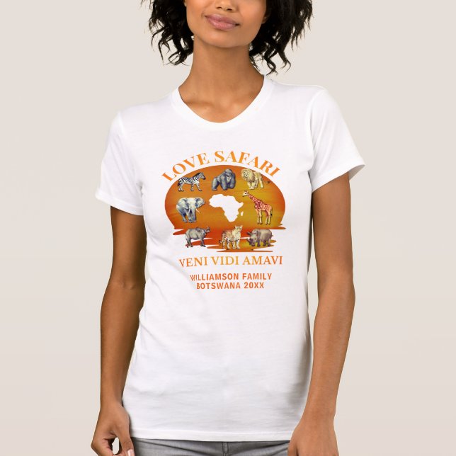 T-shirt Family Group LOVE SAFARI Souvenir (Devant)