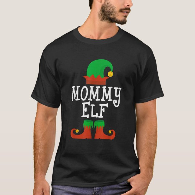 T-shirt Family I m The Mommy Elf Christmas Matching Pajama (Devant)