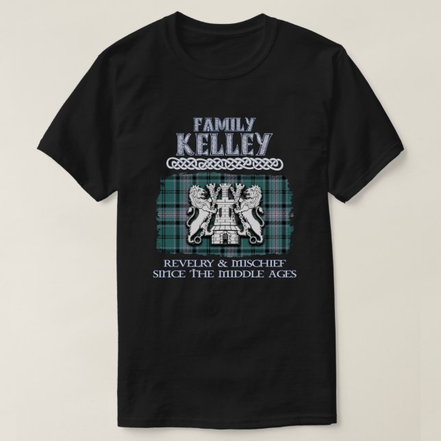 T-shirt Family Kelley Crest Scottish clans Scottish surnam (Design devant)