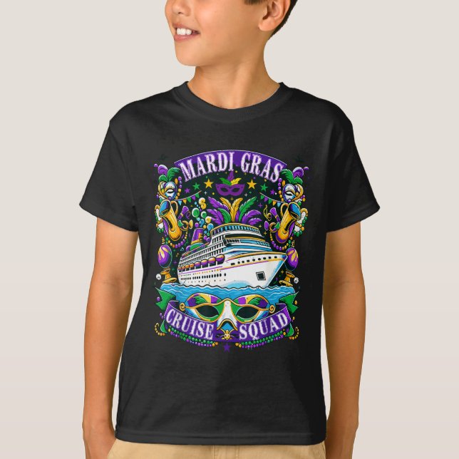 T-shirt Family Mardi Gras Cruise Squad Vacation Trip Ship  (Devant)
