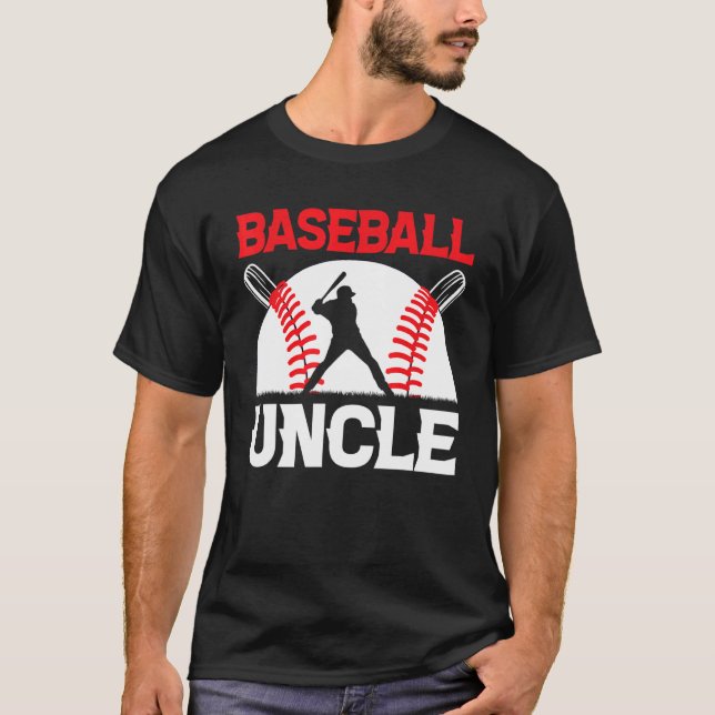T-shirt Family Matching   Quote Baseball Uncle (Devant)