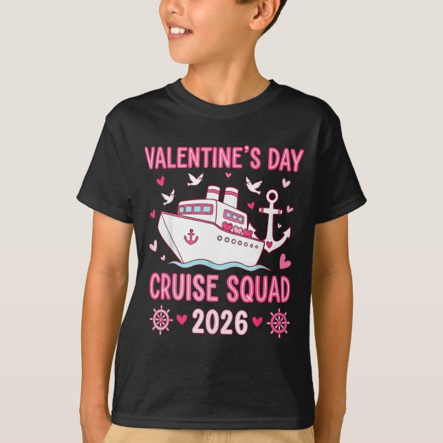 T-shirt Family Matching Valentines Day Family Cruise Squad (Devant)