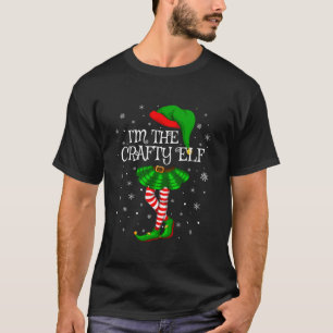 T-shirt Family Matching Women Girls I m The Crafty Elf Chr