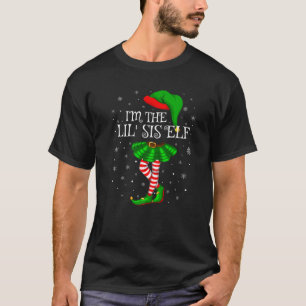 T-shirt Family Matching Women Girls I'm The Lil's Sis Elf