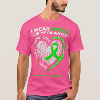 T-shirt Family Mom Dad I Wear Green For My Daughter Cerebr