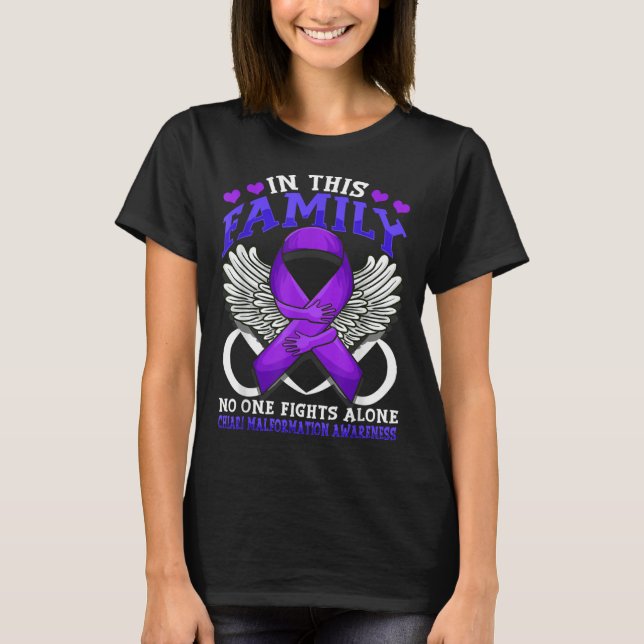 T-shirt Family No One Fight Alone Chiari Malformation Awar (Devant)