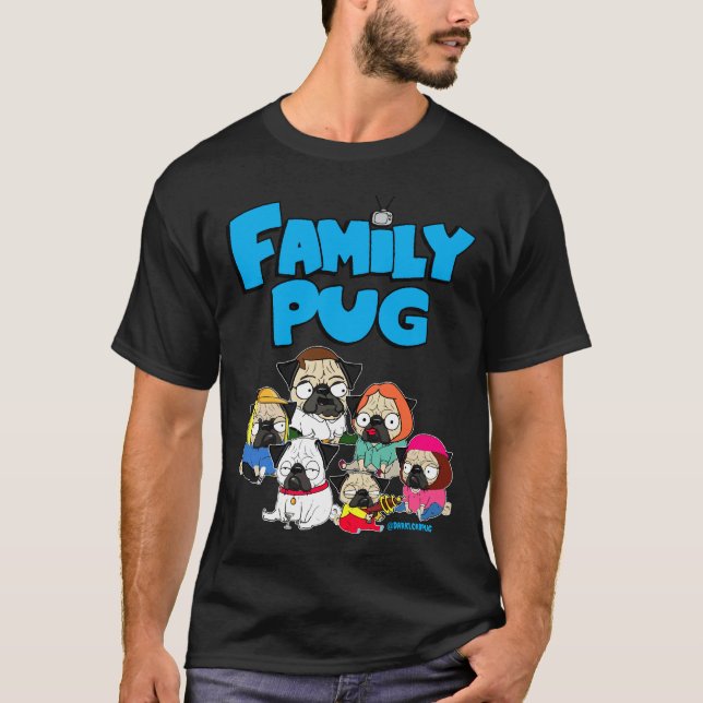 T-SHIRT FAMILY PUG 612 (Devant)