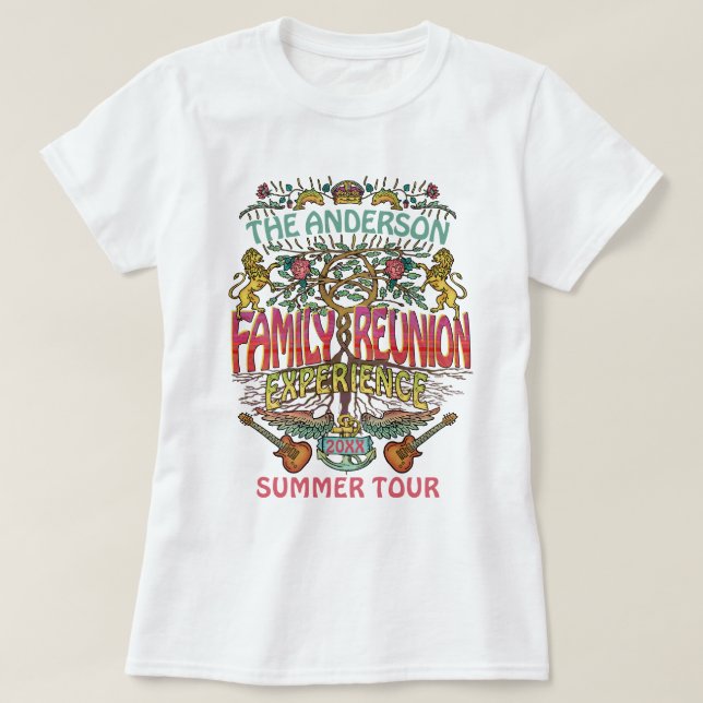 T-shirt Family Reunion Band Retro les années 70 Concert No (Design devant)