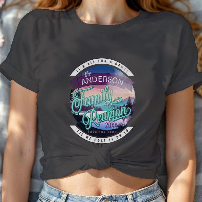 T-shirt Family Reunion Mountain Lake Landscape Dk ID1126 (Créateur téléchargé)