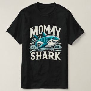 T-shirt Family Shark Birthday Shirts, MOMMY Shark Matching