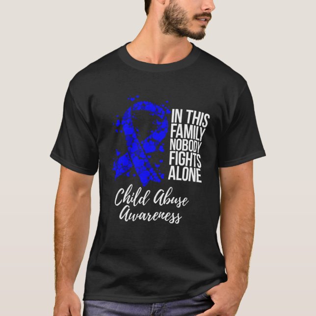 T-shirt Family Support Child Abuse Awareness (Devant)