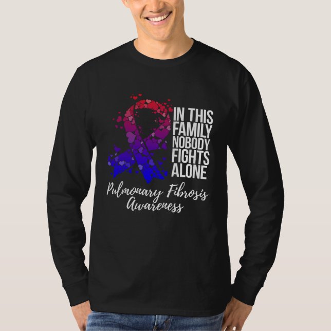 T-shirt Family Support Pulmonary Fibrosis Awareness (Devant)