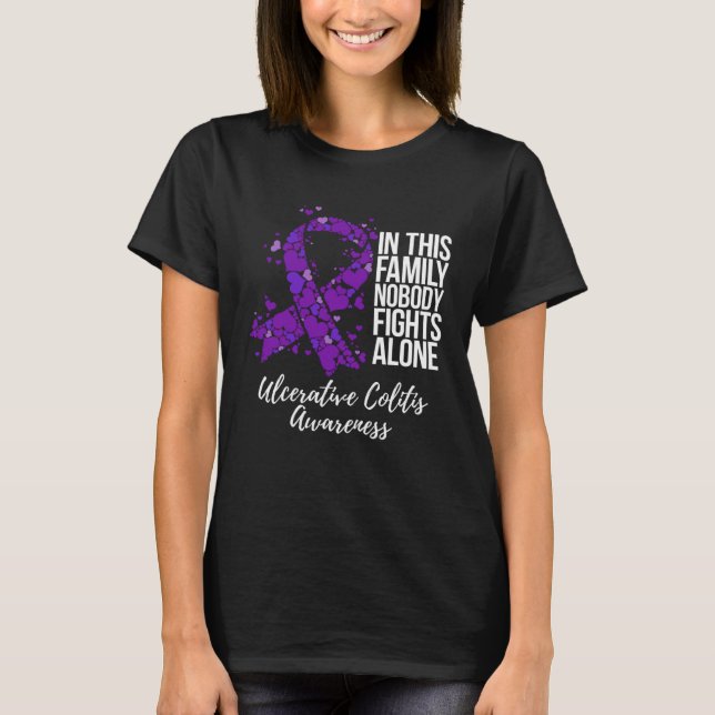 T-shirt Family Support Ulcerative Colitis Awareness (Devant)