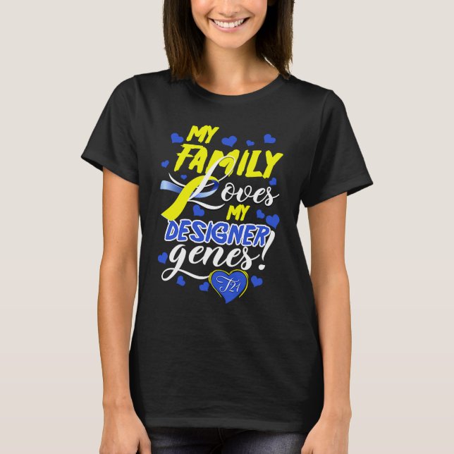 T-shirt Family T21 World Down Syndrome Awareness Day Kids (Devant)