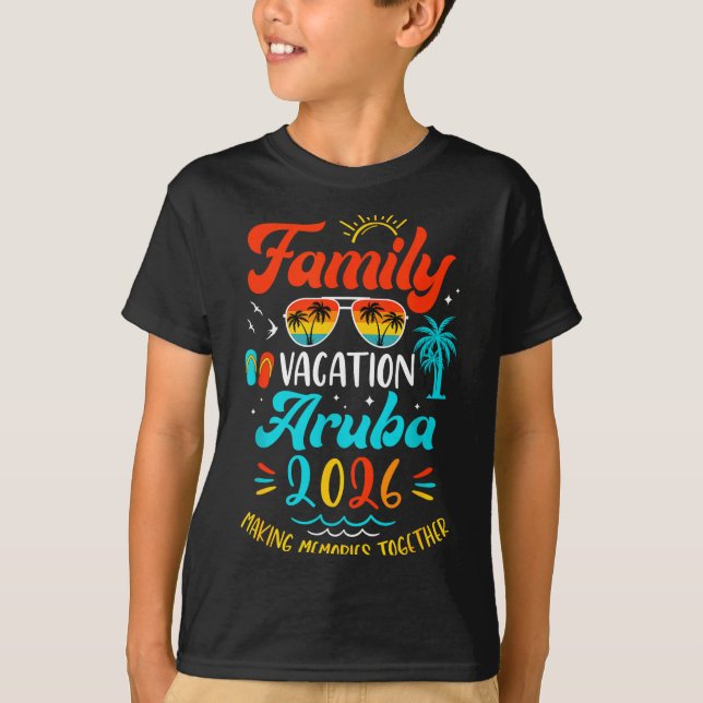 T-shirt Family Vacation 2026 Aruba Matching Summer Vacatio (Devant)