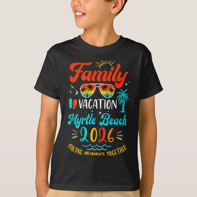 T-shirt Family Vacation 2026 Myrtle Beach Matching Summer  (Devant)