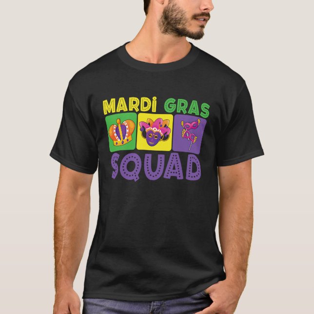 T-shirt Family Vacation Couple Cute Mardi Gras Squad (Devant)