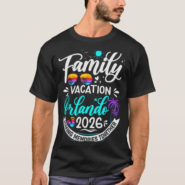 T-shirt Family Vacation Orlando 2026 Matching Summer Vacat (Devant)