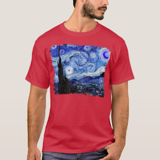T-shirt Famous Classic Art The Starry Night Remi Van Gogh 