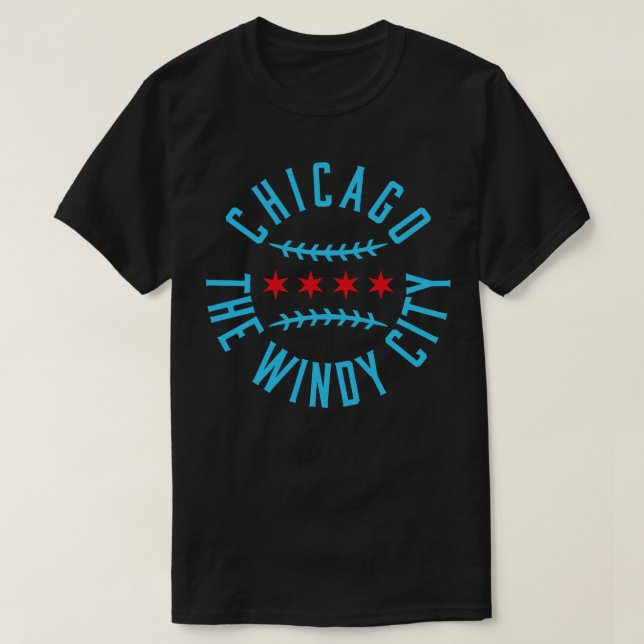 T-shirt Fan de baseball Chicago Pride Tee Wave Your Flag f (Design devant)