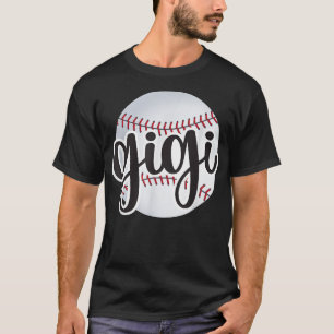 T-shirt Fan De Baseball Gigi Fier De Baseball Grandma De B
