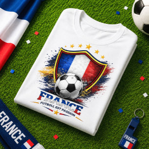 T-shirt Fan de football français Coupe du monde de footbal