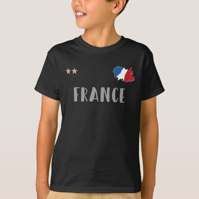 T-shirt Fan de football France Chemise Française (Devant)