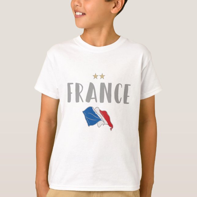 T-shirt Fan de football France Chemise Française (Devant)