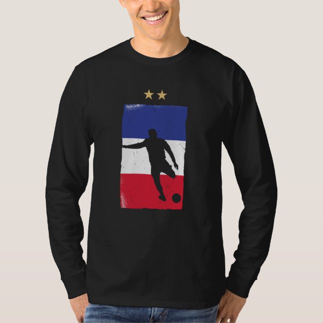 T-shirt Fan de football France Chemise Française (Devant)