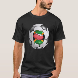 T-shirt Fan de football jamaïcain Drapeau bouche jamaïcain