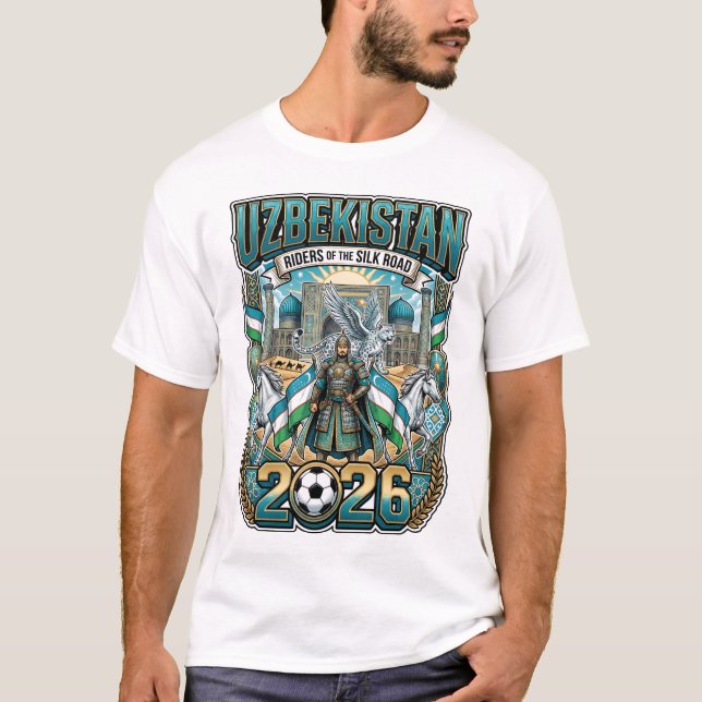 T-Shirt Fan de l'Ouzbékistan 2026 (Devant)