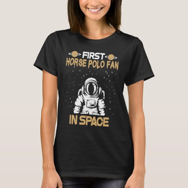 T-shirt Fan de polo de cheval dans l'espace (Devant)